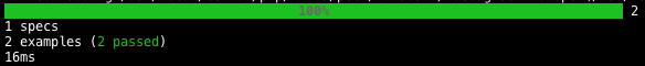 PHPSPec Console Results