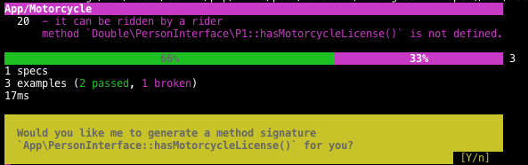 Dummies > phpspec: Testing *Designing* with a Bite